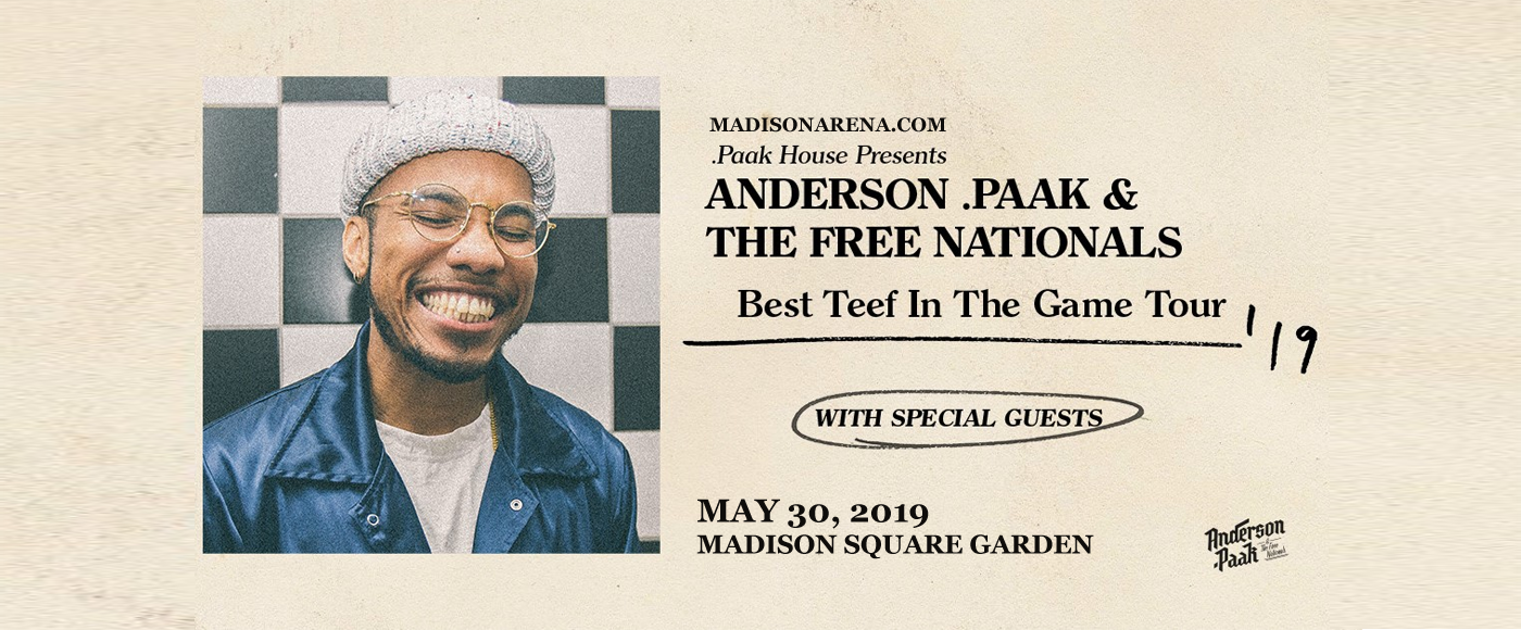 Anderson .Paak at Madison Square Garden tickets Anderson .Paak at Madison Square Garden