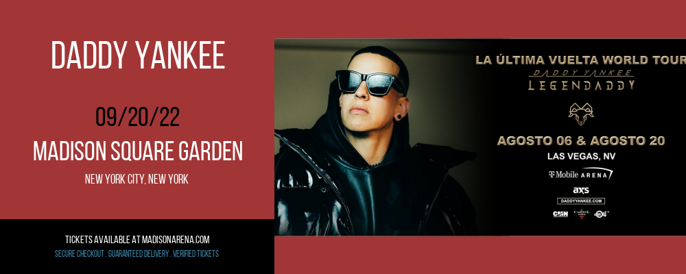 Daddy Yankee at Madison Square Garden tickets Daddy Yankee at Madison Square Garden