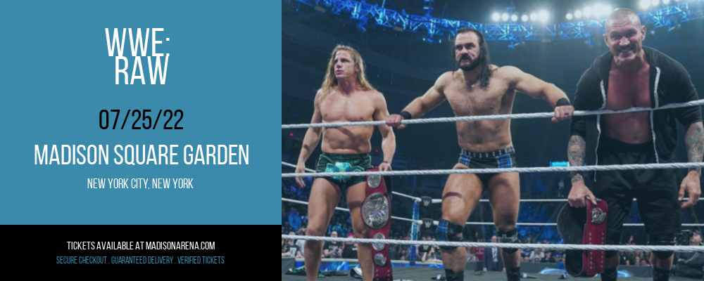 WWE: Raw at Madison Square Garden tickets WWE: Raw at Madison Square Garden
