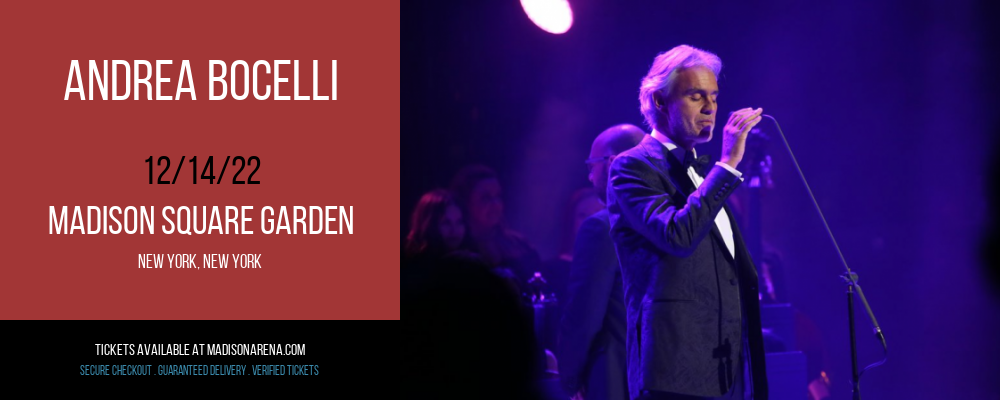 Andrea Bocelli at Madison Square Garden tickets Andrea Bocelli at Madison Square Garden