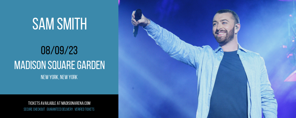 Sam Smith at Madison Square Garden tickets Sam Smith at Madison Square Garden