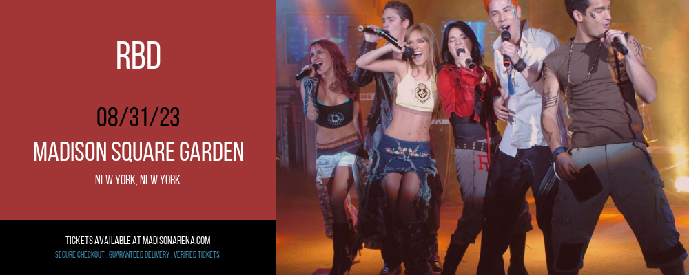 RBD at Madison Square Garden tickets RBD at Madison Square Garden