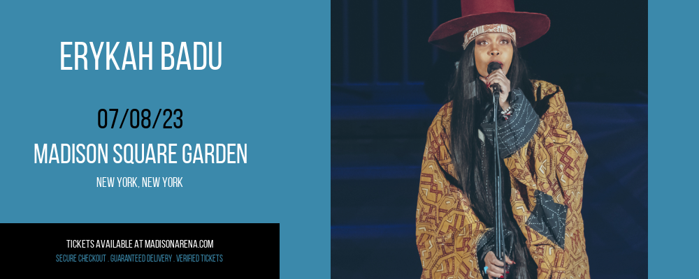 Erykah Badu at Madison Square Garden tickets Erykah Badu at Madison Square Garden