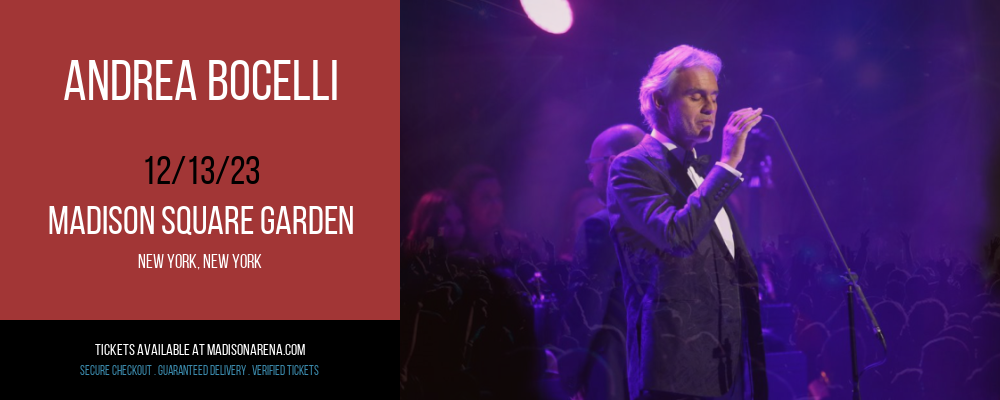 Andrea Bocelli at Madison Square Garden
